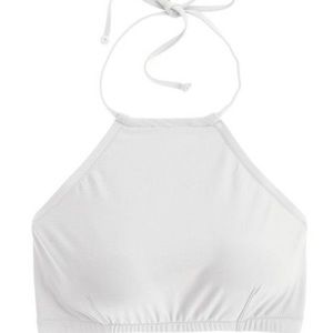 Jcrew halter cropped bikini top
